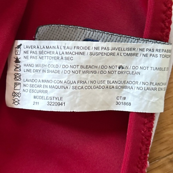 Baltex Bikini Bottoms Red w red & white striped belt Gold Emblem Size 14 - Picture 10 of 10